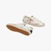 Женские кеды Crime London SK8 Deluxe кожа белые с золотыми вставками и дополнительной шнуровкой 29125EE8.10