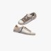 Жіночі кеди Crime London SK8 Deluxe Wedge Champagne Dust шкіра білі з бежевими вставками та додатковою шнурівкою 29154PP8.15