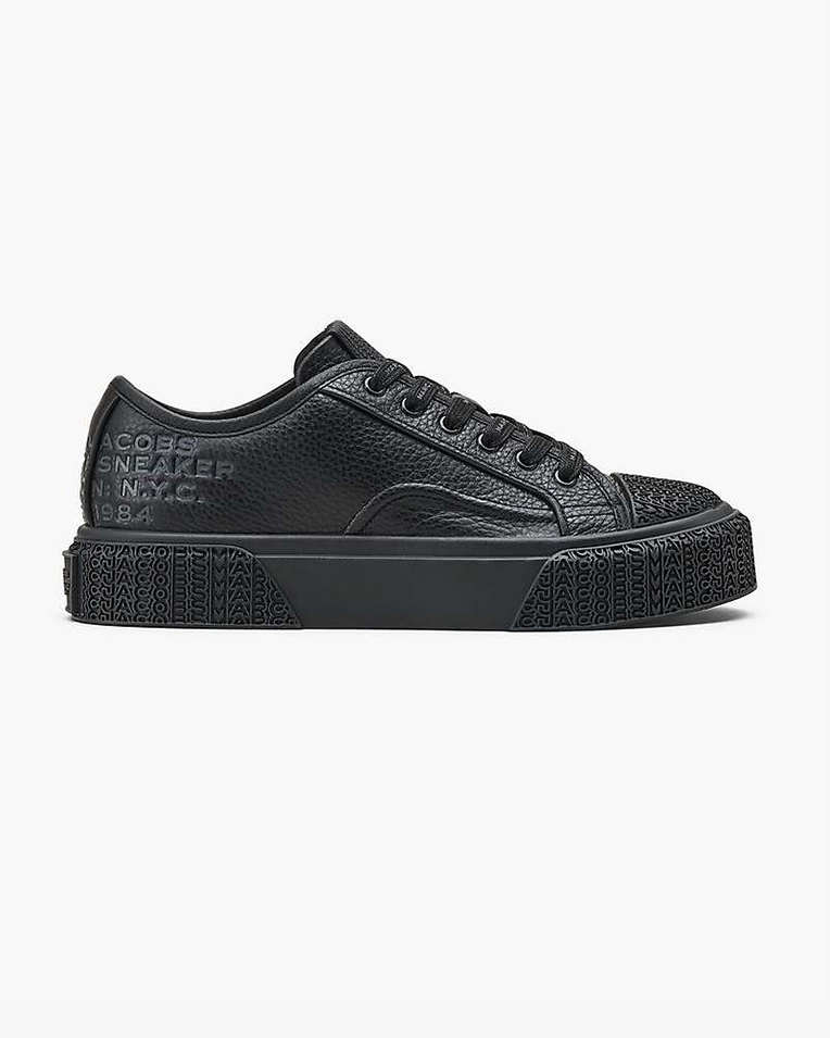 Женские кеды Marc Jacobs The Leather Sneaker кожа черный 2R4FSN001F17 001