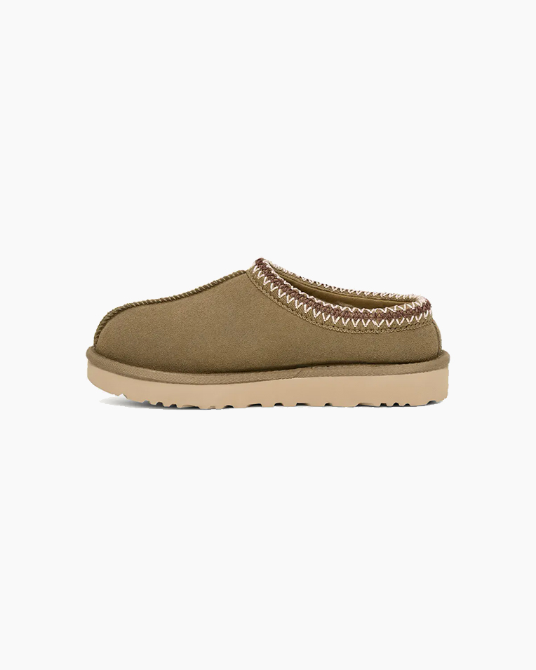 Женские тапочки UGG Tazz Slipper Antilope замша с мехом бежевые 51000А06-D