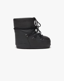 Женские ботинки снегоходы Moon Boot Icon Low Black Rubber Boots укороченные черный 80D1409380
