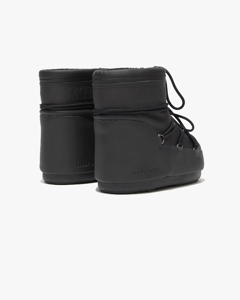Жіночі черевики снігоходи Moon Boot Icon Low Black Rubber Boots укорочені чорний 80D1409380