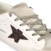 Женские кеды Golden Goose Super-Star кожа коричневый с блестками GWF00101F00812212386