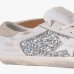 Женские кеды Golden Goose Super-Star кожа белые с блестками GWF00103F00890110931