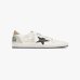 Женские кеды Golden Goose White Ball Star Sneakers кожа белый с глитером GWF00117F006118