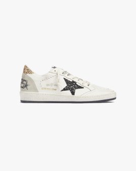 Жіночі кеди Golden Goose White Ball Star Sneakers білий шкіра з глітером GWF00117F006118 Жіночі кеди Golden Goose White Ball Star Sneakers білий шкіра з глітером GWF00117F006118