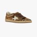 Женские кеды Golden Goose Ball-Star Classic кожа коричневые с животным принтом GWF00117F00806455732