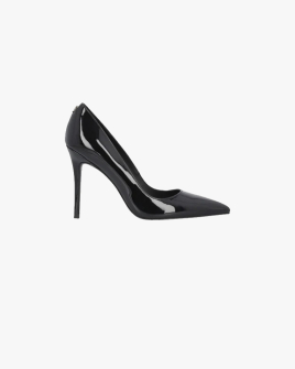 Туфлі жіночі на шпильці Pinko Juliette 09 з логотипом шкіра лаковані чорний SD0125E002 Z99