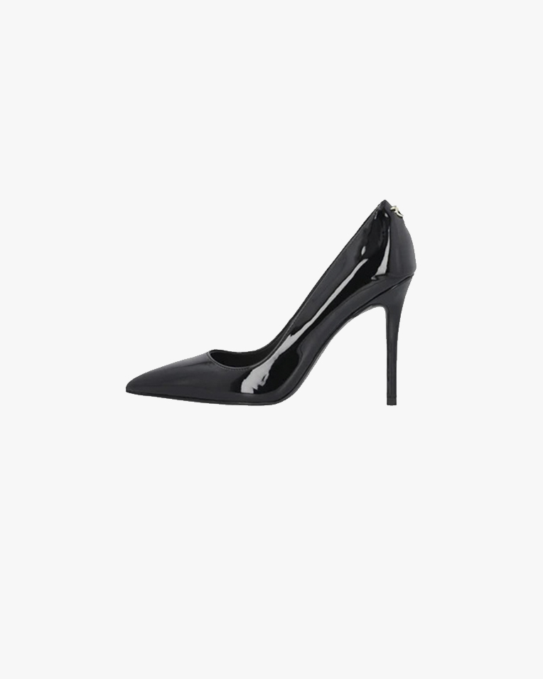 Женские туфли на шпильке Pinko Juliette 09 с логотипом кожа лакированные черный SD0125E002 Z99