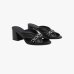 Женские мюли Pinko Lara 01 серебряная фурнитура кожа черный SD0505P003Z99
