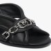 Женские мюли Pinko Lara 01 серебряная фурнитура кожа черный SD0505P003Z99