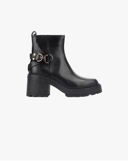 Жіночі ботильйони Pinko Altea 03 чорні шкіра з ременем на підборах SD0551P001Z99