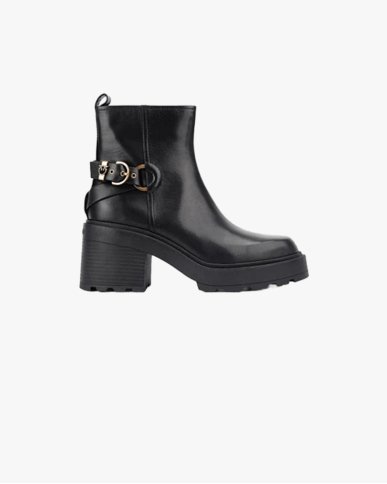 Жіночі ботильйони Pinko Altea 03 чорні шкіра з ременем на підборах SD0551P001Z99