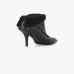 Жіночі ботильйони Pinko Lucy 25 шкіра з металевою вставкою утеплені чорний SD0421P093Z99