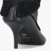 Жіночі ботильйони Pinko Lucy 25 шкіра з металевою вставкою утеплені чорний SD0421P093Z99