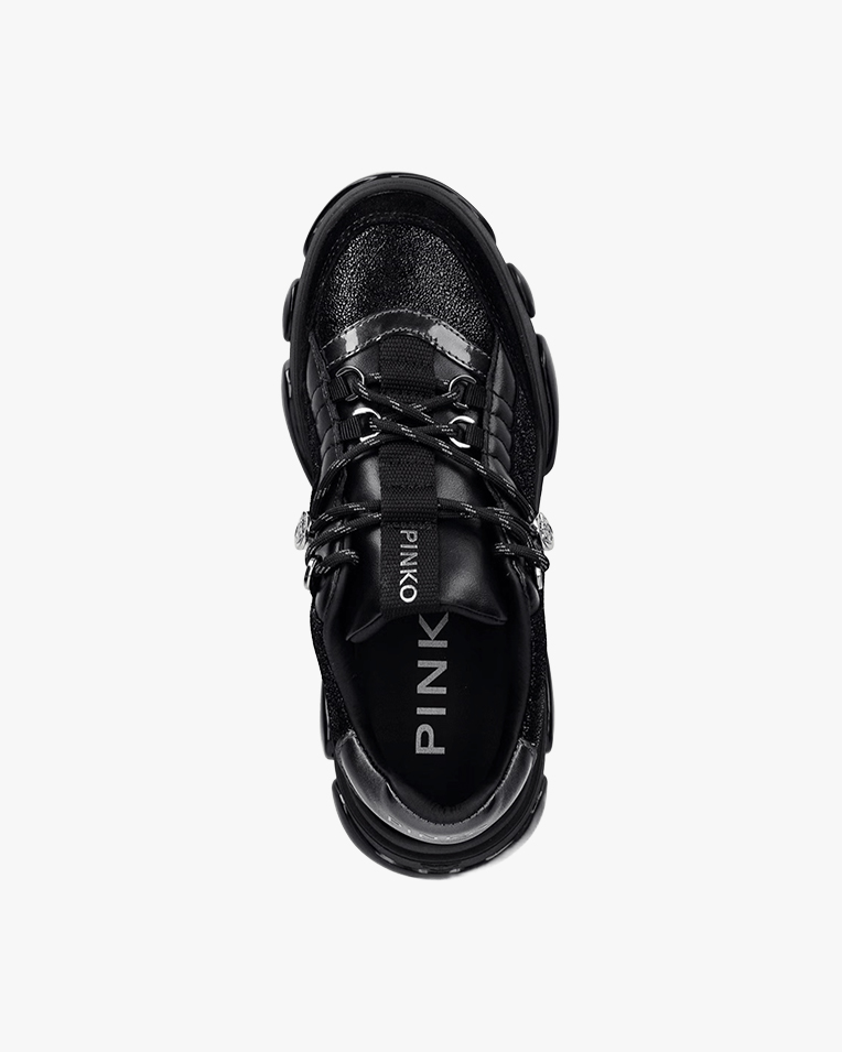 Жіночі кросівки Pinko Athena 01 чорний шкіра на платформі SS0195P002Z99 Жіночі кросівки Pinko Athena 01 чорний шкіра на платформі SS0195P002Z99