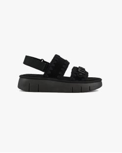 Женские босоножки Mou Bounce sandal All monochrome замша черный SW531001A