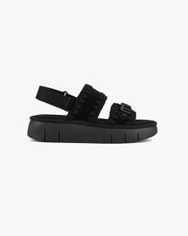 Женские босоножки Mou Bounce sandal All monochrome замша черный SW531001A