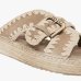 Женские шлепанцы Mou Jute Sandal замша бежевый SW641003A