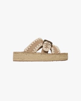 Жіночі шльопанці Mou Jute Sandal замша бежевий SW641003A Жіночі шльопанці Mou Jute Sandal замша бежевий SW641003A