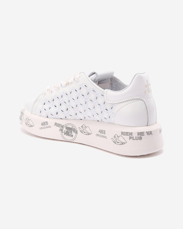 Женские кроссовки Premiata Sneakers Belle 6283 White кожа белый