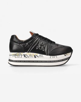 Жіночі кросівки Premiata Beth 6045 шкіра чорні