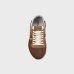 Мужские кроссовки Premiata Sneaker Eric 6605 Brown кожа коричневая с перфорацией