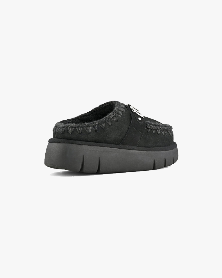 Женские клоги Mou Bounce Clog замша черный fw531001A