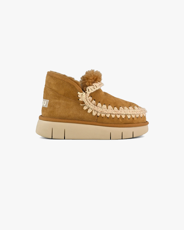 Женские ботинки снегоходы Mou Eskimo Bounce Sneaker замша бежевый fw531009A