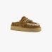 Женские клоги Mou Platform Clog With Strap Logo замша бежевый fw681006A
