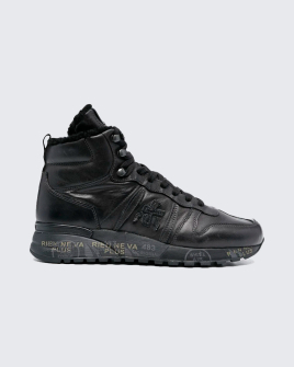 Чоловічі зимові кросівки Premiata Sneaker Jeff 6110M Black шкіра чорні 