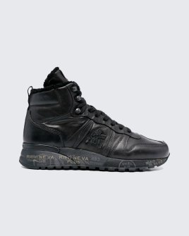 Чоловічі зимові кросівки Premiata Sneaker Jeff 6110M Black шкіра чорні 