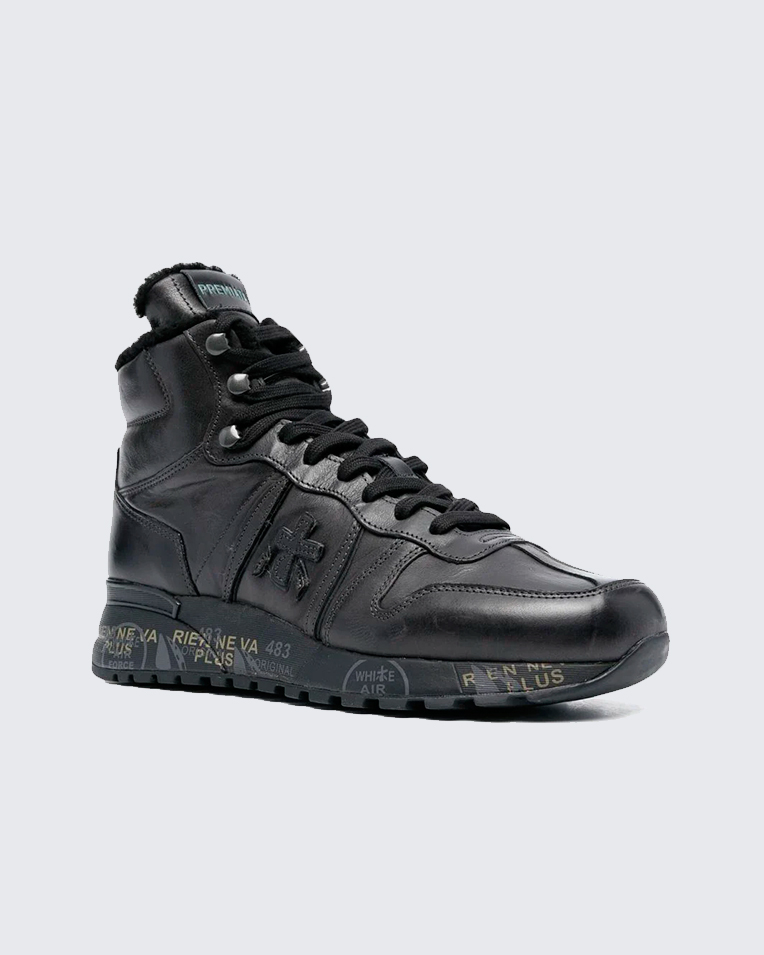 Чоловічі зимові кросівки Premiata Sneaker Jeff 6110M Black шкіра чорні 