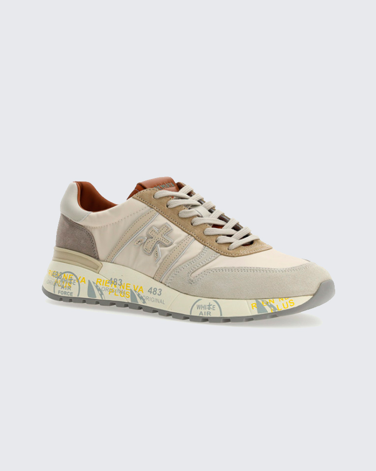 Кросівки чоловічі Premiata Lander 6633 Beige замша, шкіра бежеві