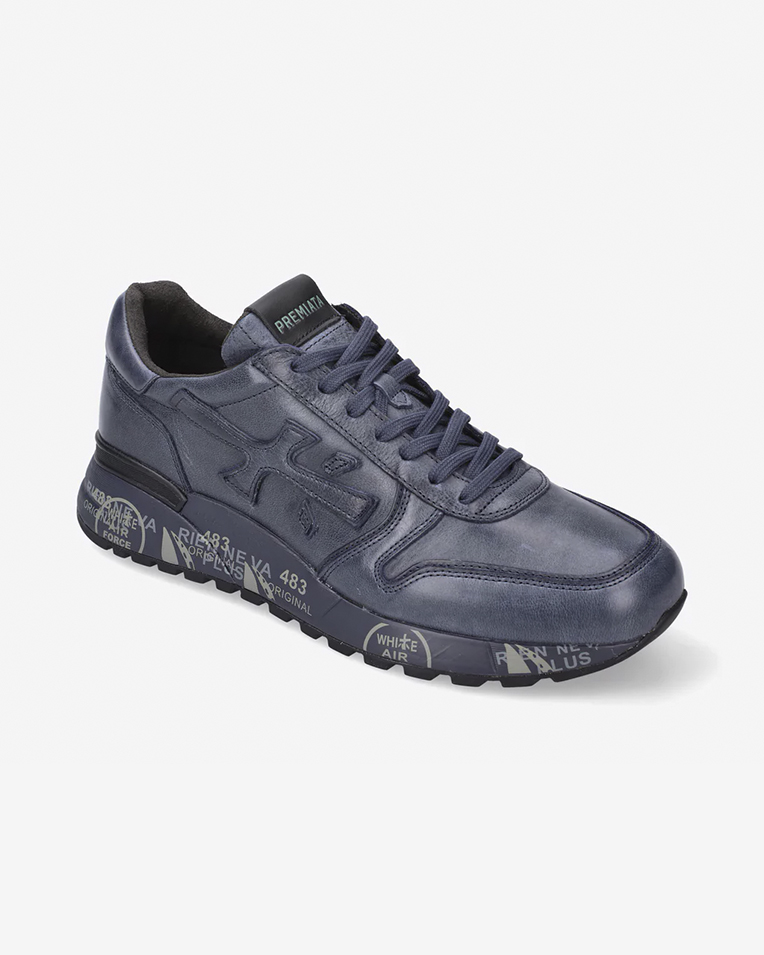 Мужские кроссовки Premiata Sneaker Mick 1807 Blue кожа синие