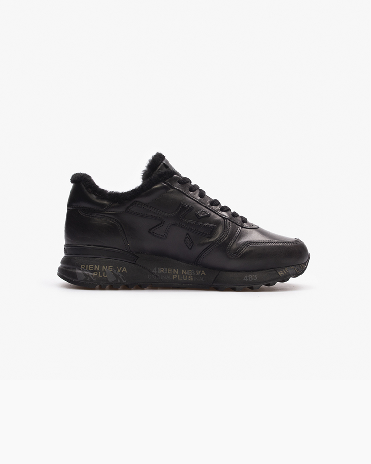 Мужские кроссовки Premiata Sneaker Mick 5527M Black кожа черный