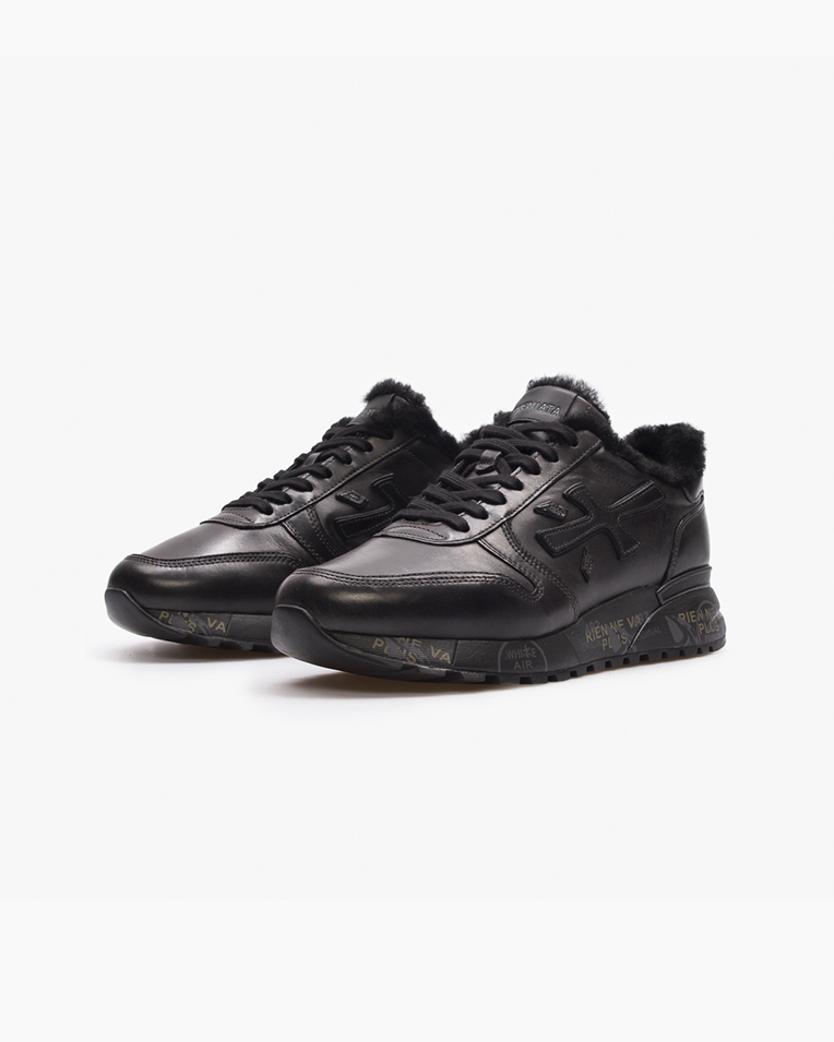 Мужские кроссовки Premiata Sneaker Mick 5527M Black кожа черный