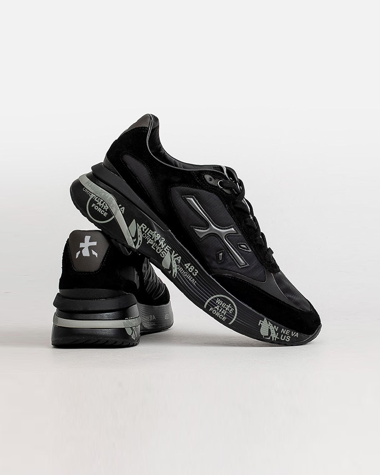 Чоловічі кросівки Premiata Sneaker Moerun 6445 чорний замша Чоловічі кросівки Premiata Sneaker Moerun 6445 чорний замша