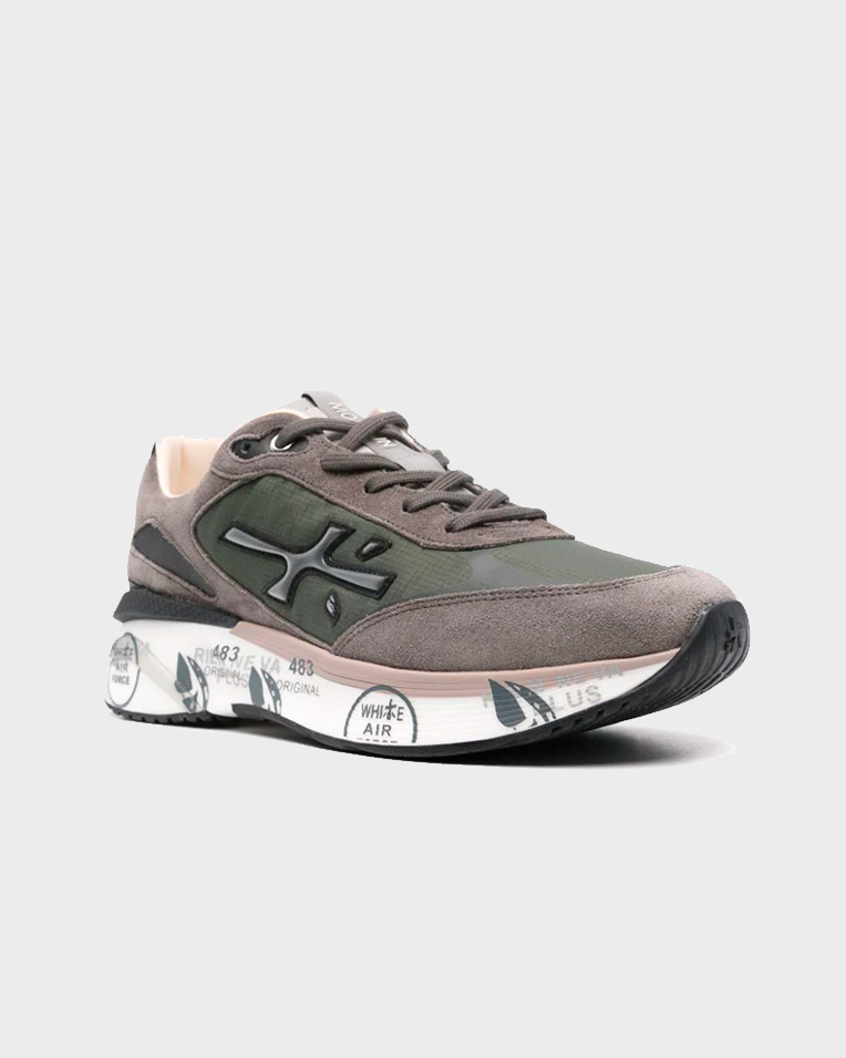 Мужские кроссовки Premiata Sneaker Moerun 7106 кожа серый