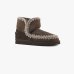 Женские ботинки снегоходы Mou Eskimo 18 Glitter Logo замша коричневый mu.fw101050A