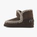 Женские ботинки снегоходы Mou Eskimo 18 Glitter Logo замша коричневый mu.fw101050A