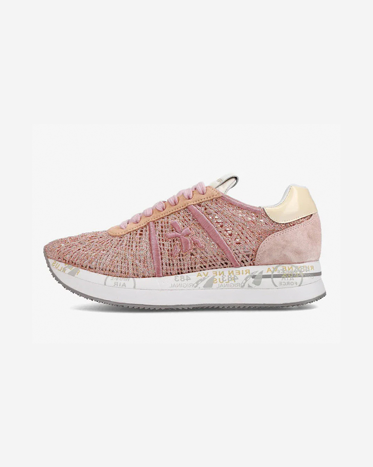 Женские кроссовки Premiata Conny 6703 Pink кожа розовый